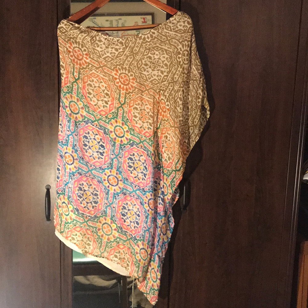 100% Silk Charlie Jade One Shoulder Dress